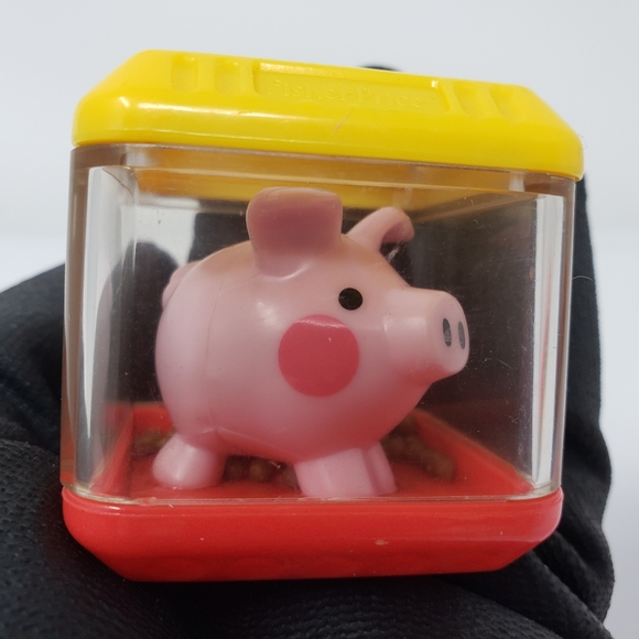 Fisher Price Peek a Boo Blocks Educational Sensory Blocks Pig Piggy Toy - Picture 13 of 15